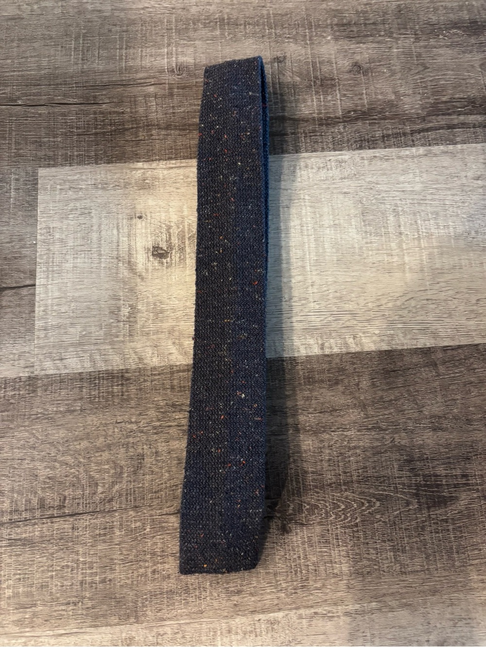 J. Crew Navy Speckled Wool Knit Tie